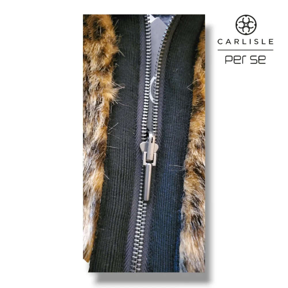 Per Se Carlisle Collection Faux Fur Leopard Print Vest with Zippered Pockets - Picture 8 of 10